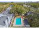 Aerial view of townhouses with community pool at 2519 Crowder Ln, Tampa, FL 33629