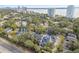 Aerial view of townhouses with pool, near water at 2519 Crowder Ln, Tampa, FL 33629