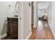 Elegant powder room with dark wood vanity and granite countertop at 2519 Crowder Ln, Tampa, FL 33629