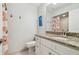 Small bathroom with single vanity and shower/tub combo at 2519 Crowder Ln, Tampa, FL 33629