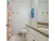 Small bathroom with single vanity and shower/tub combo at 2519 Crowder Ln, Tampa, FL 33629