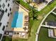 Aerial view of the pool and marina at 300 150Th Ave # 502, Madeira Beach, FL 33708