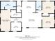 Detailed floor plan of two-bedroom home at 4234 Des Moines Ne St, St Petersburg, FL 33703