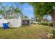 Large backyard with shed, privacy fence and lush landscaping at 5053 3Rd N Ave, St Petersburg, FL 33710