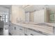 Modern bathroom with a quartz countertop at 629 Alhambra Rd # 604, Venice, FL 34285