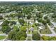 Aerial view showing home's location in a residential neighborhood with lush green trees at 7234 12Th N St, St Petersburg, FL 33702