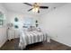 Bedroom with a double bed and window at 7234 12Th N St, St Petersburg, FL 33702