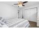 Bedroom with double bed and large closet at 7234 12Th N St, St Petersburg, FL 33702