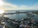 Aerial view of waterfront homes and community at 129 Wall St, Redington Shores, FL 33708