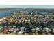 Property location shown from above, near waterway at 129 Wall St, Redington Shores, FL 33708