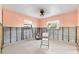 Bedroom undergoing renovation, walls open at 129 Wall St, Redington Shores, FL 33708