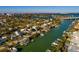 Aerial view of a house near the waterfront at 3118 S Maritana Dr, St Pete Beach, FL 33706