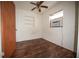 Bedroom with wood floors and ceiling fan at 3712 56Th N Ave, St Petersburg, FL 33714