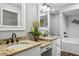 Double vanity bathroom with granite countertops at 3745 Hillview Ct, Land O Lakes, FL 34639