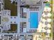 Bird's eye view of community pool and surrounding amenities at 450 Knights Run Ave # 415, Tampa, FL 33602