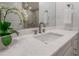 Bathroom features marble vanity and modern fixtures at 450 Knights Run Ave # 415, Tampa, FL 33602