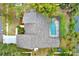 House with pool, seen from above at 4604 Westford Cir, Tampa, FL 33618