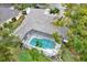 Overhead view showcasing home and pool at 4604 Westford Cir, Tampa, FL 33618