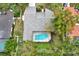 Bird's-eye view of house and pool at 4604 Westford Cir, Tampa, FL 33618