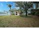 View of backyard, showing the house and surrounding landscape at 5147 Sterling Manor Dr, Tampa, FL 33647