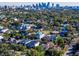 Home's aerial view showing location near Tampa's skyline at 818 W Adalee St, Tampa, FL 33603