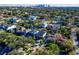 Aerial view of house and neighborhood, showcasing the property's location and surrounding area at 818 W Adalee St, Tampa, FL 33603