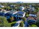 Aerial view showcasing the home's location and solar panels at 818 W Adalee St, Tampa, FL 33603