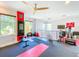 Bright home gym with various exercise equipment at 818 W Adalee St, Tampa, FL 33603