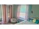 Charming bedroom with pink and mint decor and a comfy beanbag chair at 895 64Th S Ave, St Petersburg, FL 33705