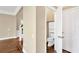 Convenient half bathroom with single toilet and pedestal sink at 10112 Haverhill Ridge Dr, Riverview, FL 33578