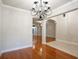 Bright dining room with hardwood floors and a chandelier at 12311 Silton Peace Dr, Riverview, FL 33579