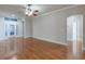 Bright living room with hardwood floors and neutral wall colors at 12311 Silton Peace Dr, Riverview, FL 33579