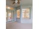 Covered patio with access to backyard and ceiling fan at 12311 Silton Peace Dr, Riverview, FL 33579