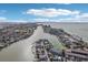 Aerial view of waterfront homes and community at 128 Bay Plz, Treasure Island, FL 33706