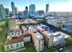 Drone shot showcasing a condo building and its surrounding cityscape at 130 4Th N Ave # 414, St Petersburg, FL 33701
