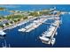 Stunning aerial view of a marina with many boats at 130 4Th N Ave # 414, St Petersburg, FL 33701