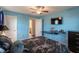 Bedroom with a large TV and plenty of closet space at 13458 Graham Yarden Dr, Riverview, FL 33579