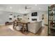Bright living room with vaulted ceiling, fireplace and hardwood floors at 1534 Wexford N Dr, Palm Harbor, FL 34683