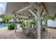 Relaxing patio with covered seating, perfect for outdoor dining at 1534 Wexford N Dr, Palm Harbor, FL 34683