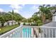 View of a refreshing pool with a backyard and shed at 1534 Wexford N Dr, Palm Harbor, FL 34683