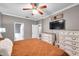 Spacious main bedroom with king bed and access to bathroom at 4506 Mapletree Loop, Wesley Chapel, FL 33544