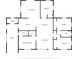 Floor plan showcasing 4 bedrooms, 2 baths, Gathering room, and garage at 4519 S Hesperides St, Tampa, FL 33611