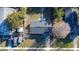 Top-down view of the house and surrounding neighborhood at 8452 Magnolia Dr, Seminole, FL 33777