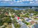 Aerial view showing home's location in a quiet residential neighborhood at 1004 Peninsula Ave, Tarpon Springs, FL 34689