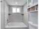 Updated bathroom with shower/tub combo at 1004 Peninsula Ave, Tarpon Springs, FL 34689