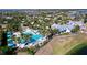 Resort-style pool with cabanas and spacious sundeck at 11525 Lake Lucaya Dr, Riverview, FL 33579