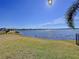 Scenic view of the lake from the backyard at 11525 Lake Lucaya Dr, Riverview, FL 33579