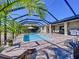 Screened pool and patio with lake view at 11525 Lake Lucaya Dr, Riverview, FL 33579