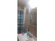 Bathroom with sink and teal shower curtain at 1434 Cleveland St # 4, Clearwater, FL 33755