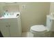 Clean bathroom with white vanity and toilet at 1434 Cleveland St # 4, Clearwater, FL 33755